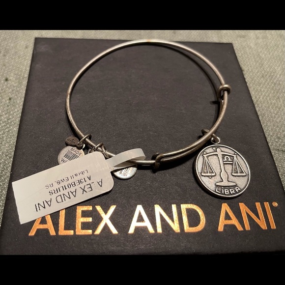 Libra Alex and Ani silver charm bangle. - Picture 1 of 3